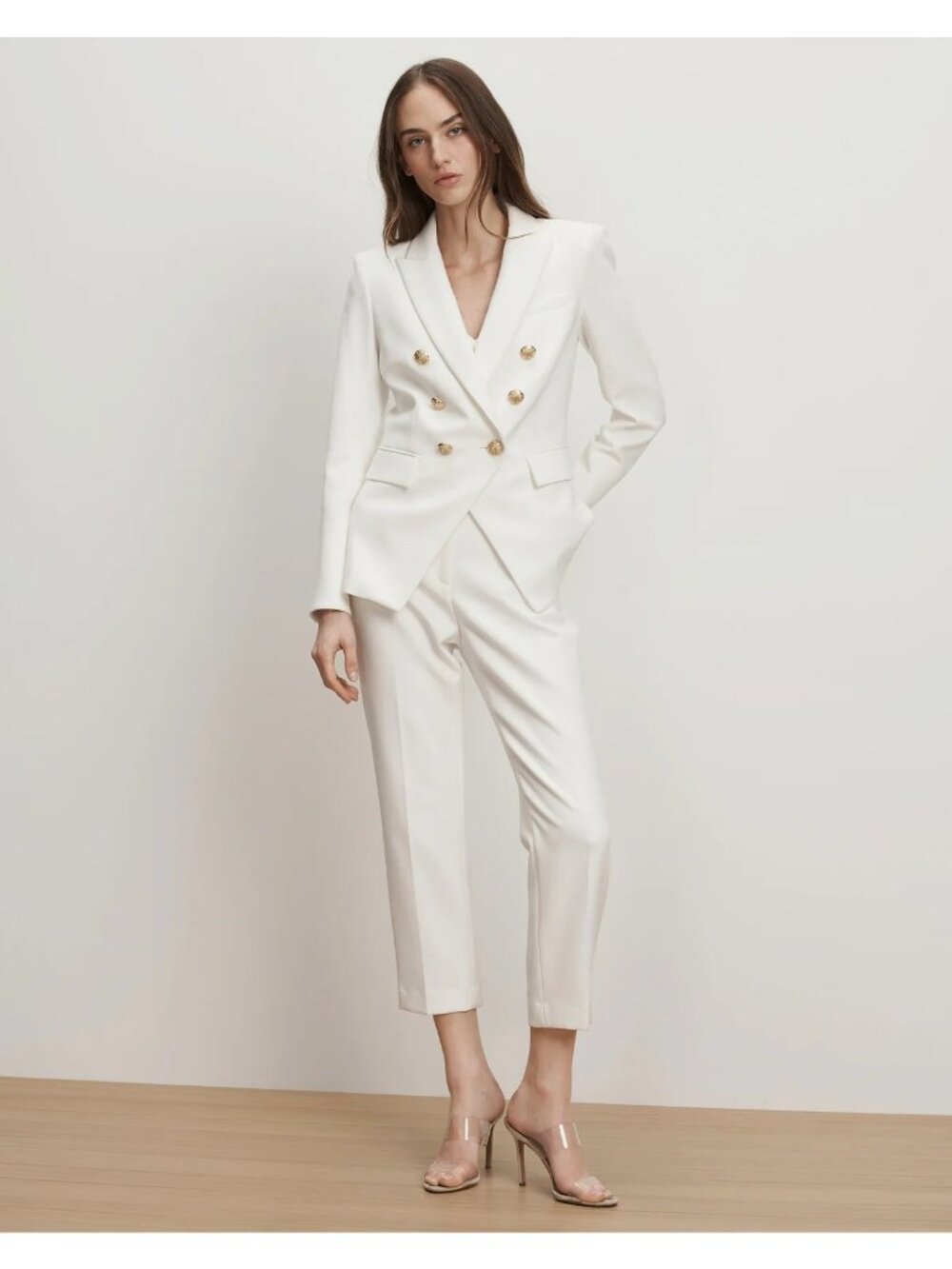NWT $695 Veronica Beard Miller Dickey Jacket White Size 18